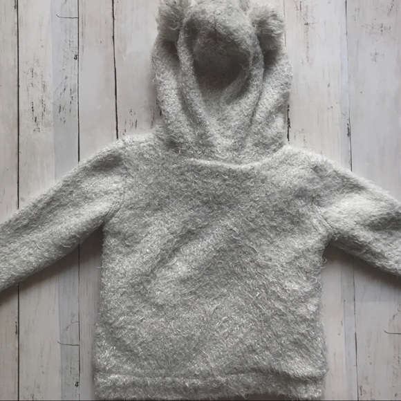 Cynthia Rowley Toddler Girl Hooded Fuzzy Sweater - Picture 2 of 11